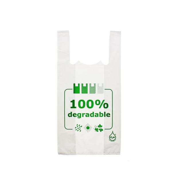 Bolsa Plastico Camiseta 100% Degradable 35x50cm Bolsa Plastico Camiseta 100% Degradable 35x50cm