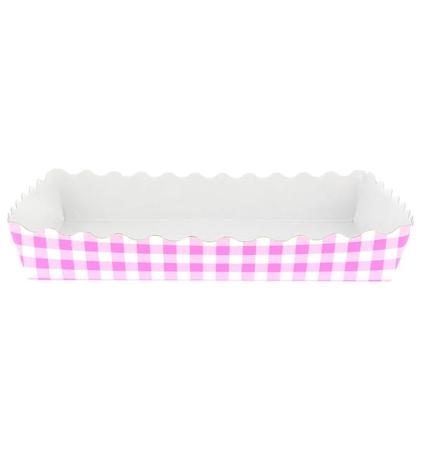 Bandeja Cartón Cerrada Gofres 18,2x12,2x3 cm Rosa Bandeja Cartón Cerrada Gofres 18,2x12,2x3 cm Rosa