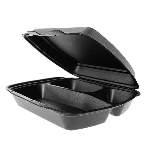Envase Foam MenuBox 3 C. Negro 240x210x70mm Envase Foam MenuBox 3 C. Negro 240x210x70mm