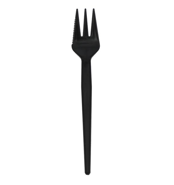 Tenedor Plastico Sierra Negro 135mm Tenedor Plastico Sierra Negro 135mm