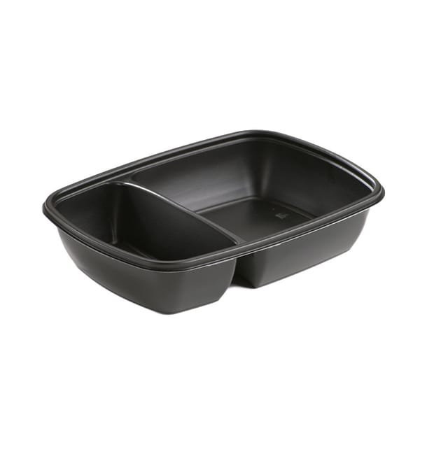 Envase de Plastico PP 2 C Negro 23x16,5x5cm Envase de Plastico PP 2 C Negro 23x16,5x5cm