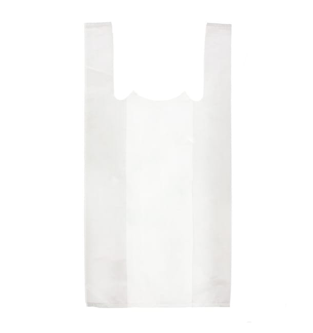 Bolsa Plastico Camiseta 25x30cm Blanca 