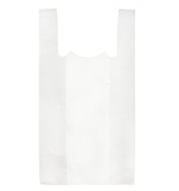 Bolsa Plastico Camiseta 35x50cm Blanca 
