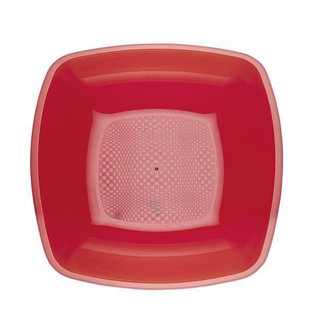 Plato de Plastico Hondo Rojo Transp. 180mm (25 Uds) Plato de Plastico Hondo Rojo Transp. 180mm (25 Uds)