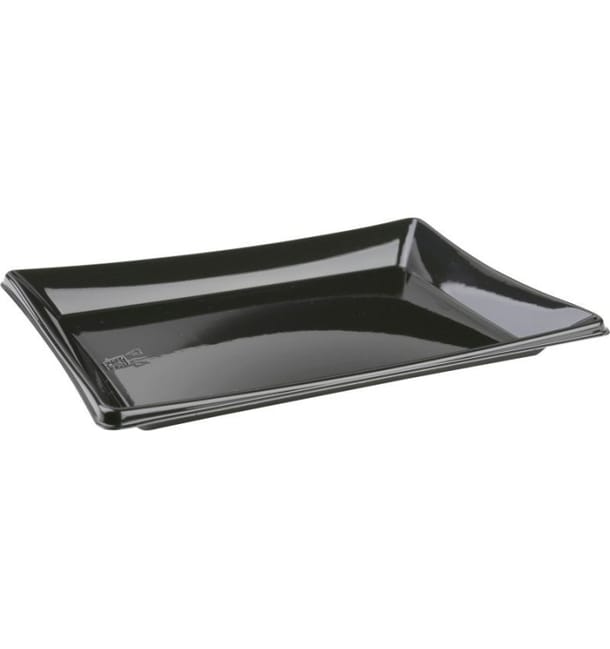 Bandeja Plastico Catering Rectang. Negra 35X16 cm (50 Uds) Bandeja Plastico Catering Rectang. Negra 35X16 cm (50 Uds)