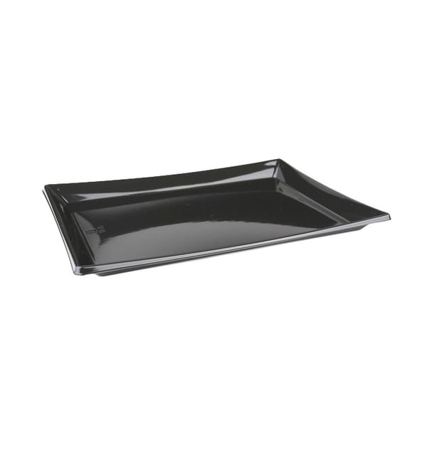 Bandeja Plastico Catering Rectang. Negra 16x22cm (50 Uds) Bandeja Plastico Catering Rectang. Negra 16x22cm (50 Uds)