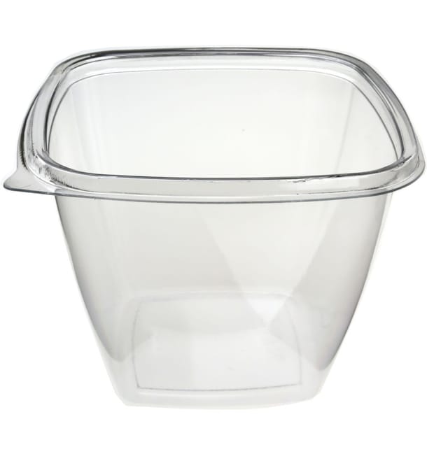 Bol de Plástico Cuadrado Ensaladera PET 500ml (500 Uds) Bol de Plástico Cuadrado Ensaladera PET 500ml (500 Uds)