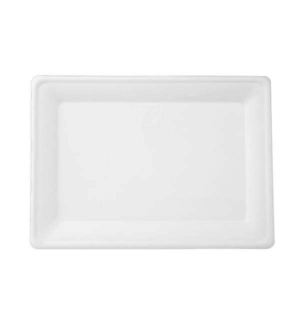 Plato Rect. Caña de Azucar Blanco 200x280mm (50 Uds) Plato Rect. Caña de Azucar Blanco 200x280mm (50 Uds)