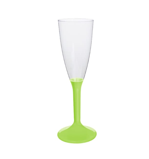 Copa de Plastico Cava con Pie Verde Lima 120ml (20 Uds) Copa de Plastico Cava con Pie Verde Lima 120ml (20 Uds)