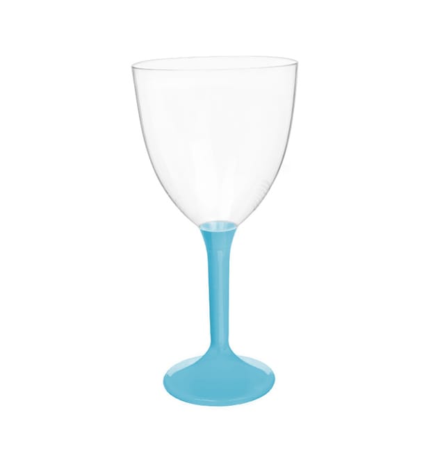 Copa de Plastico Vino con Pie Turquesa 300ml (200 Uds) Copa de Plastico Vino con Pie Turquesa 300ml (200 Uds)