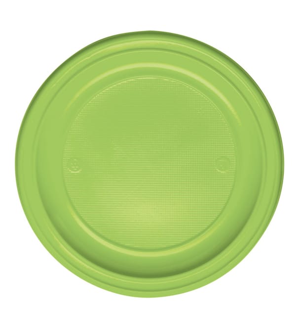 Plato de Plastico Llano Verde PS 220 mm (30 Uds) Plato de Plastico Llano Verde PS 220 mm (30 Uds)