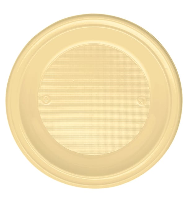 Plato de Plastico Hondo Crema PS 220 mm (30 Uds)