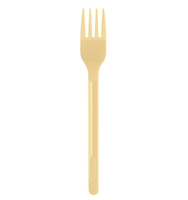 Tenedor de Plastico Crema PS 175mm (20 Uds) Tenedor de Plastico Crema PS 175mm (20 Uds)
