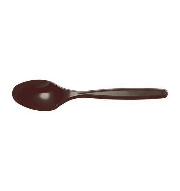 Cuchara de Plastico Crema PS 120mm (1200 Uds) Cuchara de Plastico Crema PS 120mm (1200 Uds)