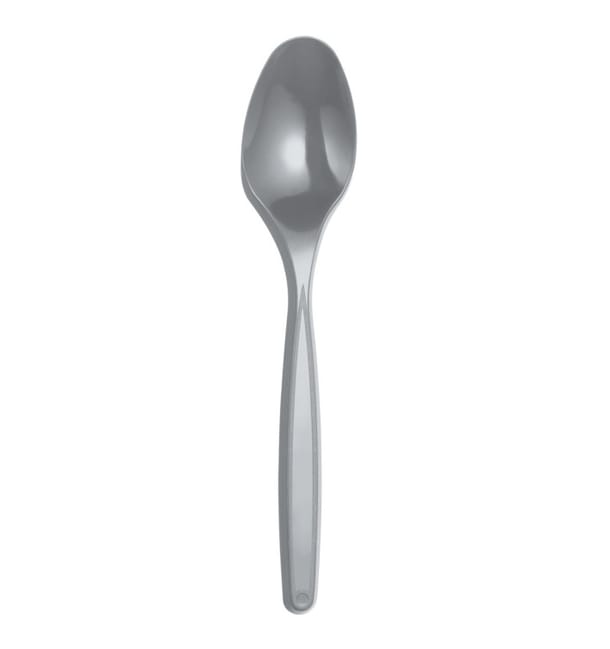 Cuchara de Plastico Plata PS 120mm (40 Uds) Cuchara de Plastico Plata PS 120mm (40 Uds)