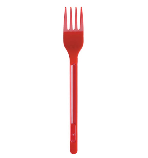 Tenedor de Plastico Rojo PS 165mm (20 Uds) Tenedor de Plastico Rojo PS 165mm (20 Uds)