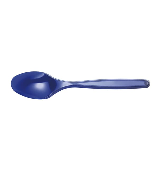 Cuchara de Plastico Azul Oscuro PS 120mm (40 Uds) Cuchara de Plastico Azul Oscuro PS 120mm (40 Uds)