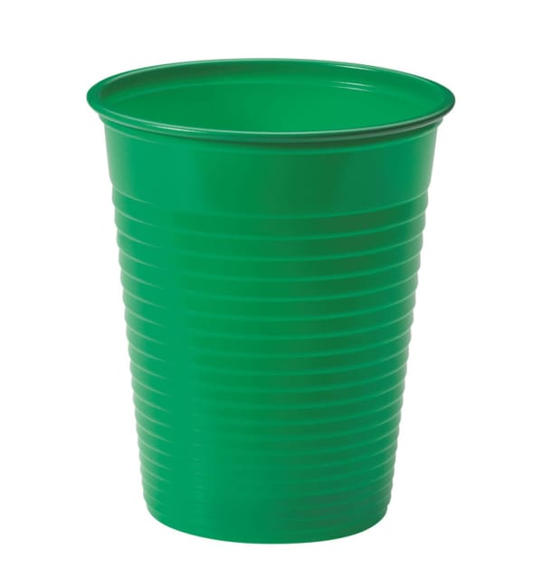 Vaso de Plastico Verde PS 200ml (1500 Uds) Vaso de Plastico Verde PS 200ml (1500 Uds)
