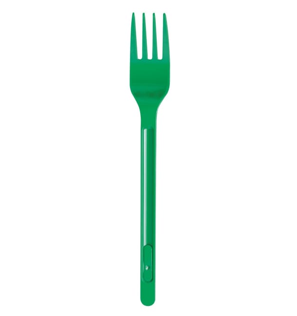 Tenedor de Plastico Verde PS 175mm (20 Uds) Tenedor de Plastico Verde PS 175mm (20 Uds)