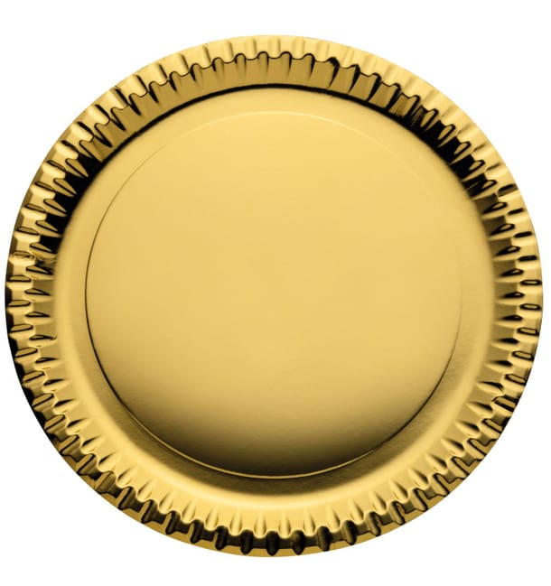 Plato de Carton Redondo Oro 290mm (6 Uds) Plato de Carton Redondo Oro 290mm (6 Uds)