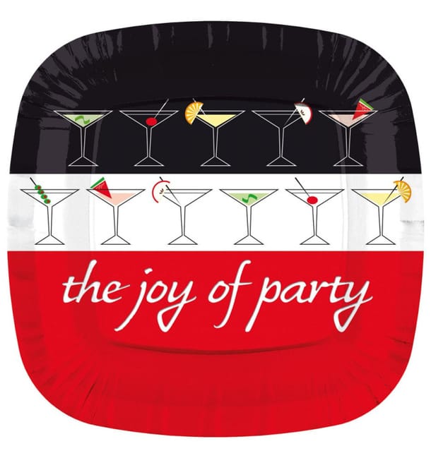 Plato de Carton Cuadrado '' Joy of Party'' 170mm (8 Uds) Plato de Carton Cuadrado '' Joy of Party'' 170mm (8 Uds)