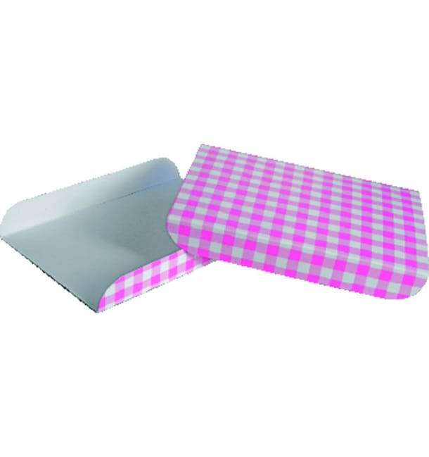 Bandeja carton Rosa soporte GOFFRE Bandeja carton Rosa soporte GOFFRE