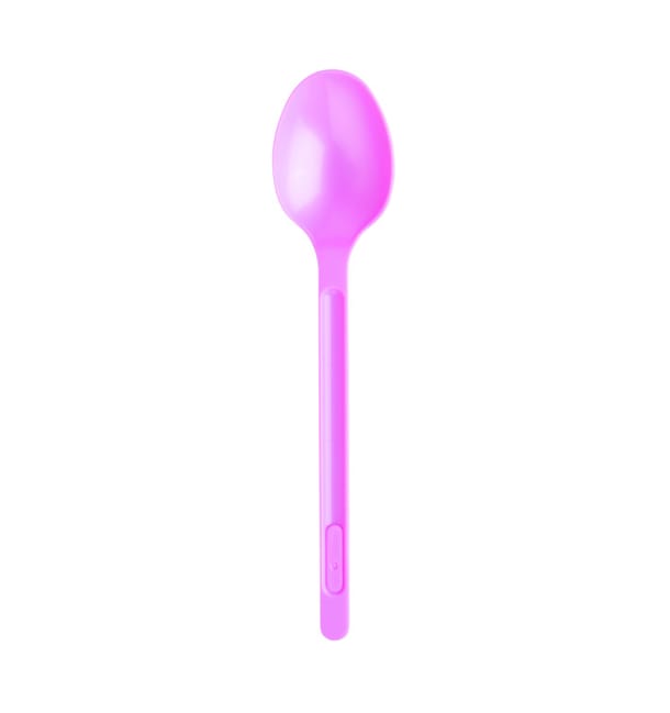 Cuchara de Plastico PS Rosa 175mm (20 Uds) Cuchara de Plastico PS Rosa 175mm (20 Uds)