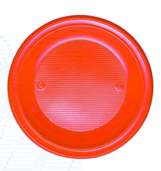 Plato de Plastico PS Hondo Naranja Ø220mm (30 Uds) Plato de Plastico PS Hondo Naranja Ø220mm (30 Uds)