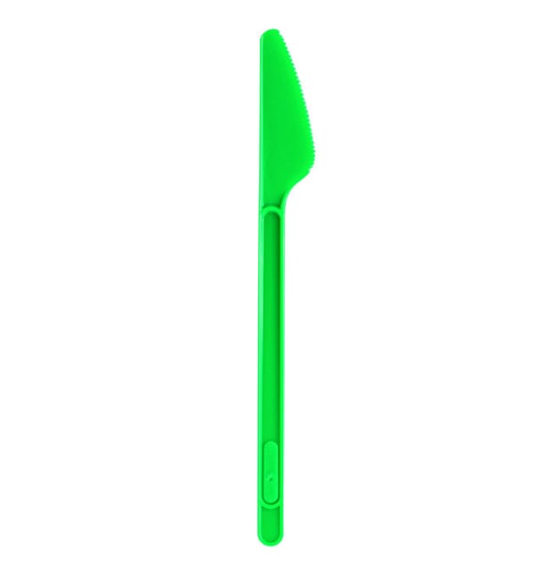 Cuchillo de Plastico PS Verde 175mm (20 Uds) Cuchillo de Plastico PS Verde 175mm (20 Uds)