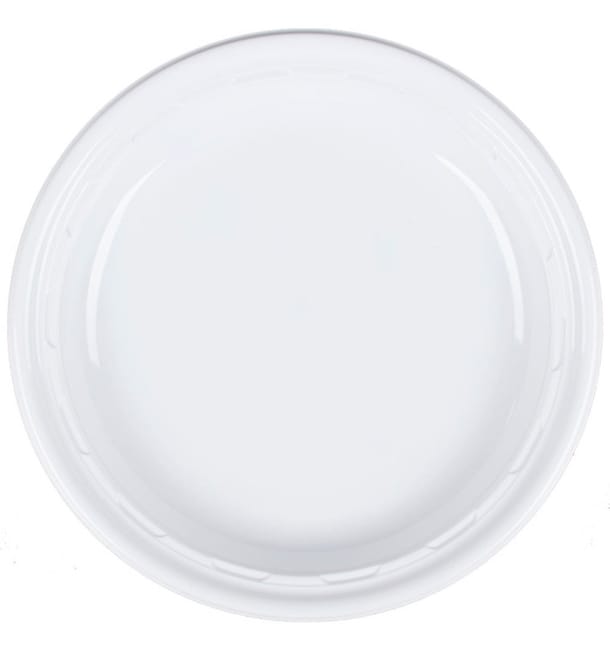 Plato de Plastico PS "Famous Impact" Blanco Ø230mm (500 Uds) Plato de Plastico PS "Famous Impact" Blanco Ø230mm (500 Uds)