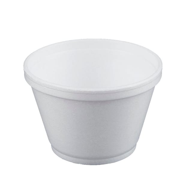 Tarrina Termico Foam Blanco 6OZ/180ml Ø89mm (50 Uds) Tarrina Termico Foam Blanco 6OZ/180ml Ø89mm (50 Uds)