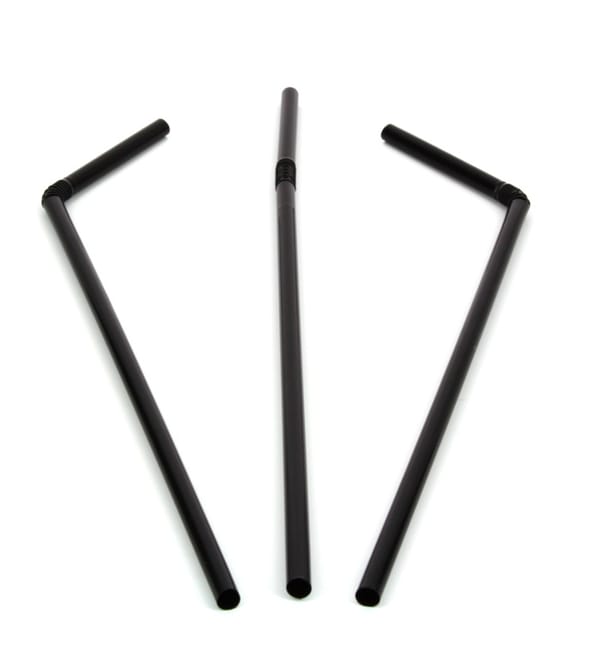 Pajita de Plastico Flexible Negra Ø5mm 23cm (50 Uds) Pajita de Plastico Flexible Negra Ø5mm 23cm (50 Uds)