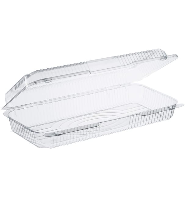 Envase Plástico PS "StayLock" Bisagra Transp. 1485ml (100 Uds) Envase Plástico PS "StayLock" Bisagra Transp. 1485ml (100 Uds)