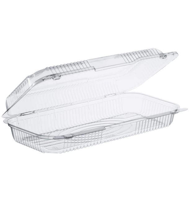 Envase Plástico PS "StayLock" Bisagra Transp. 1065ml (125 Uds) Envase Plástico PS "StayLock" Bisagra Transp. 1065ml (125 Uds)