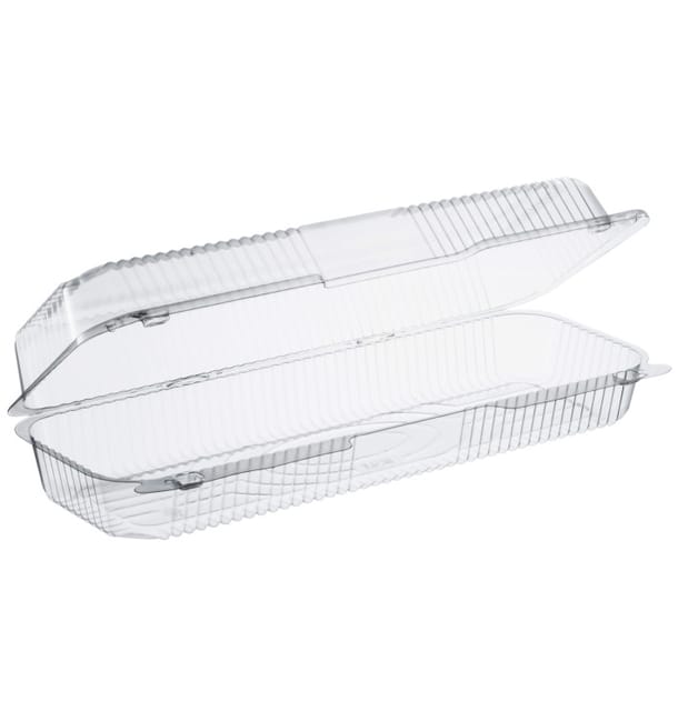 Envase Plástico PS "StayLock" Bisagra Transp. 1310ml (125 Uds) Envase Plástico PS "StayLock" Bisagra Transp. 1310ml (125 Uds)