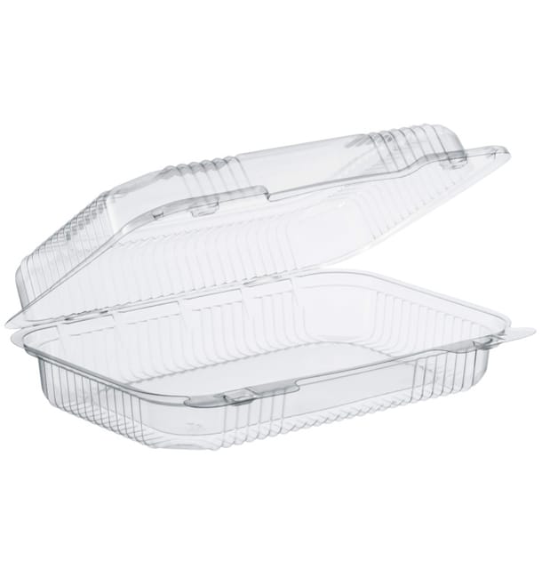 Envase Plástico PS "StayLock" Bisagra Transp. 1080ml (250 Uds) Envase Plástico PS "StayLock" Bisagra Transp. 1080ml (250 Uds)
