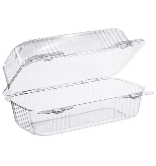 Envase Plástico PS "StayLock" Bisagra Transp. 707ml (125 Uds) Envase Plástico PS "StayLock" Bisagra Transp. 707ml (125 Uds)