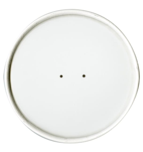 Tapa de Papel Blanca para Tarrina de 26 y 32 Oz (25 Uds) Tapa de Papel Blanca para Tarrina de 26 y 32 Oz (25 Uds)