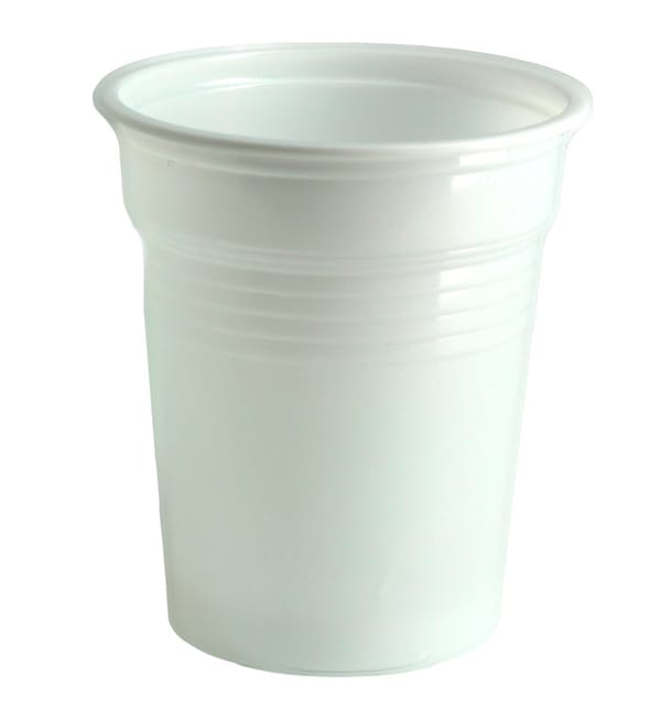 Vaso de Plastico PS Blanco 100ml Ø5,7cm (4800 Uds) Vaso de Plastico PS Blanco 100ml Ø5,7cm (4800 Uds)