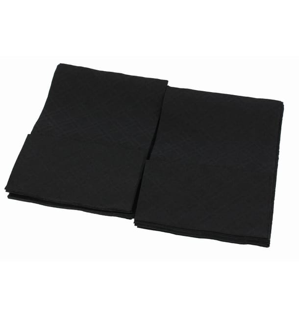 Servilletas de Papel Miniservis Negro 17x17cm (160 Uds) Servilletas de Papel Miniservis Negro 17x17cm (160 Uds)