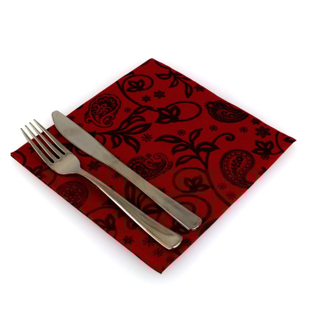 Servilleta Airlaid Burdeos "Cachemir" 40x40cm (50 Uds) Servilleta Airlaid Burdeos "Cachemir" 40x40cm (50 Uds)