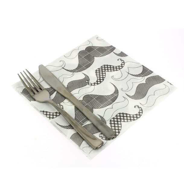 Servilleta Airlaid "Bigotes" 40x40cm (50 Uds) Servilleta Airlaid "Bigotes" 40x40cm (50 Uds)