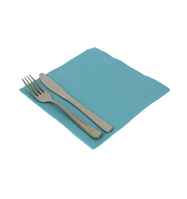 Servilleta Papel Turquesa Punta-Punta 40x40cm (50 Uds) Servilleta Papel Turquesa Punta-Punta 40x40cm (50 Uds)