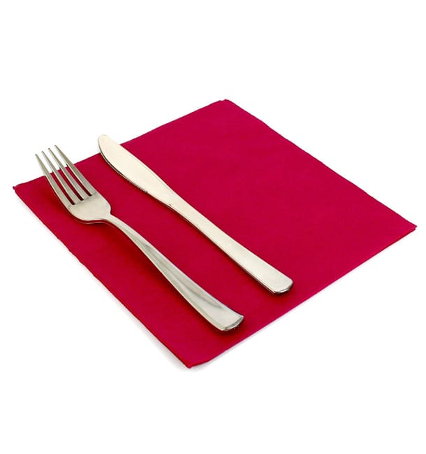 Servilleta de Papel Burdeos 2C Punta-Punta 33x33cm (50 Uds) Servilleta de Papel Burdeos 2C Punta-Punta 33x33cm (50 Uds)
