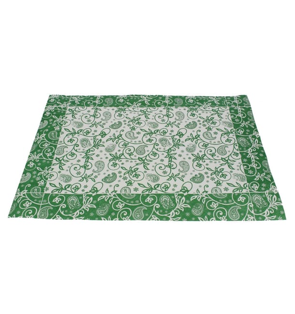 Mantel Individual Papel 30x40cm "Cachemir" Verde 50g (2500 Uds)