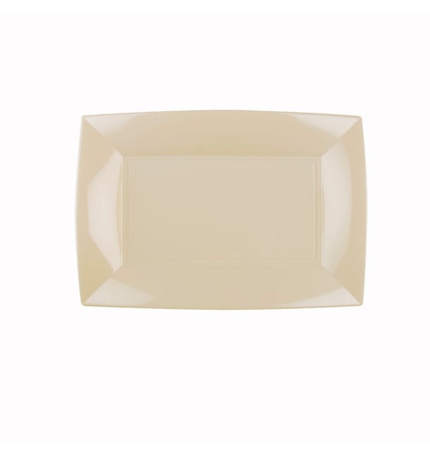 Bandeja de Plastico Crema Nice PP 280x190mm (12 Uds) Bandeja de Plastico Crema Nice PP 280x190mm (12 Uds)