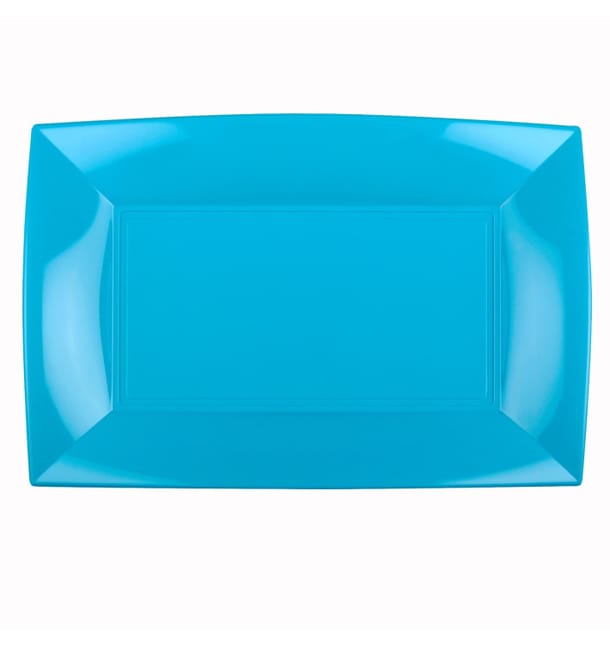 Bandeja de Plastico Turquesa Nice PP 345x230mm (30 Uds) Bandeja de Plastico Turquesa Nice PP 345x230mm (30 Uds)