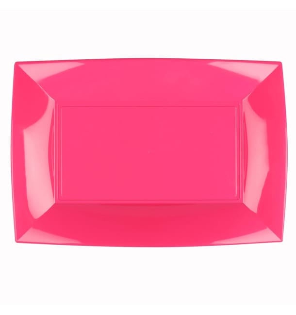 Bandeja de Plastico Fucsia Nice PP 345x230mm (6 Uds)