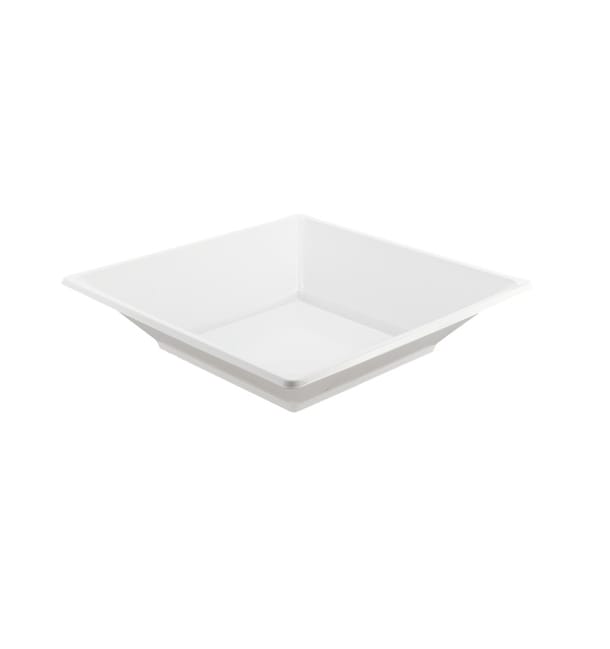 Plato de Plastico Hondo Cuadrado Blanco 170mm (25 Uds) Plato de Plastico Hondo Cuadrado Blanco 170mm (25 Uds)