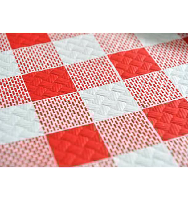 Mantel de Papel Cortado 1x1m "Cuadros Rojos" 37g (400 Uds) Mantel de Papel Cortado 1x1m "Cuadros Rojos" 37g (400 Uds)